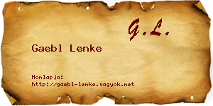 Gaebl Lenke névjegykártya